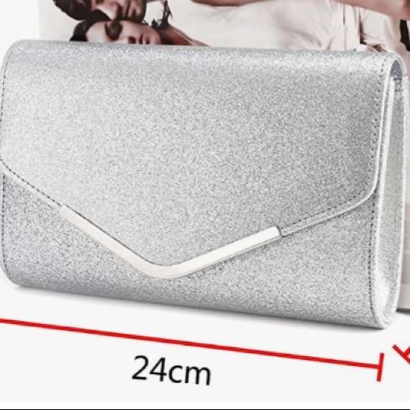 Glittered Envelope Clutch Bag - Picture 3 of 4